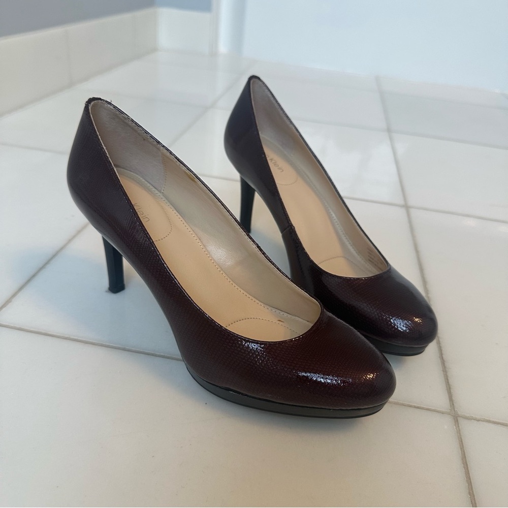 Calvin Klein Burgundy Heels